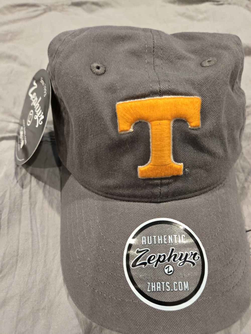 Zephyr Charcoal Cap with Orange 'T' Patch